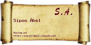 Sipos Ábel névjegykártya