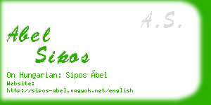 abel sipos business card