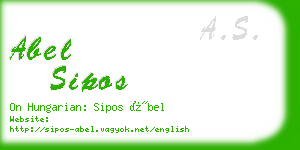 abel sipos business card